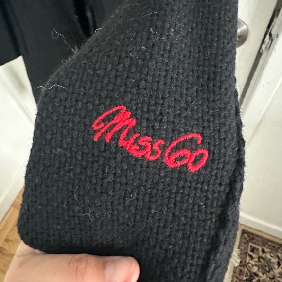 Miss Sixty Black Double-Breasted Pea Coat - Picture 4 of 8